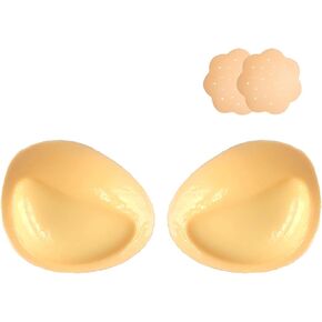 Double Sided Sticky Bra Pads Inserts Push Up, Reusable Adhesive Bra Breast Enhancers for Bikini Swimsuit Dress Sports Bra