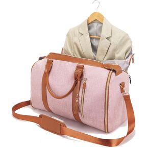 Carry on 2-in-1 Hanging Convertible Travel Duffel Bag for Women Garment Gym Weekender Bag Men with Shoe Pouch