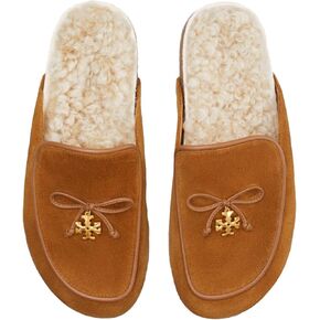 حذاء Tory Burch Charm Shearling Mule، جلد سويدي شيرلينغ، كراميل محمص (9 M US، رقمي_9) in Saudi Arabia