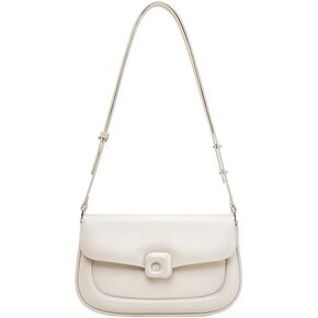 LA FESTIN Cowhide Leather Shoulder Bag for Women - Adjustable Strap Crossbody satchel bags for womenfor with Buckle Closure