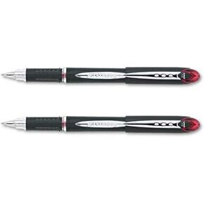 uni-ball : Jetstream Stick Roller Ball Pen, Black Barrel, Red Ink, Bold Point, 1.0 mm -:- Sold as 2 Packs of - 1 - / - Total of 2 Each