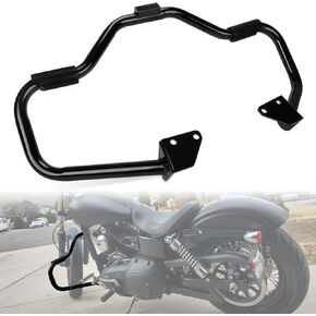 PSLER Dyna Highway Crash Bars - 1.25" Engine Guard Protector Frame for Fat Bob Fxdb Wide Glide Super Glide Low Rider CVO 2006-2017 and Switchback FLD 2012-2016 (Black)