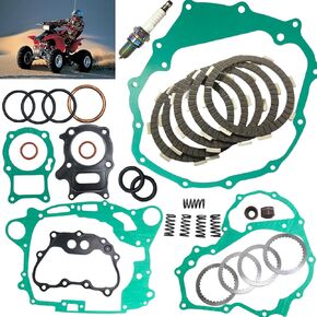 Complete Engine Clutch Plate Kit & Gasket Kit & Sparking Plug & Springs Fit for TRX250X Sportrax 250 TRX250EX Recon 250 TRX250X TRX250TM TRX250TE