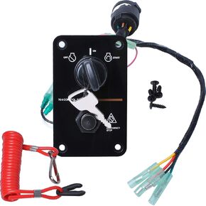 704-82570-08-00 Single Engine Key Switch Panel by Wadoy Compatible with Yamahaa Outboard Ignition Switch 𝒀𝒂𝒎𝒂𝒉𝒂 𝑺𝒘𝒊𝒕𝒄𝒉 12V Yacht Boat Switch Panel 704-82570-11-00 704-82570-12-00