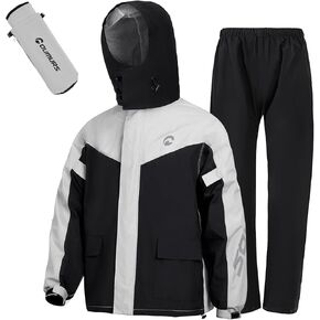 Motorcycle Rain Suit For Men & Women Waterproof Rain Gear Motorcycle Fishing Riding Golf Working Bike Hunting Camping