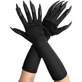 Furimuk Cat Women Claw Glove Long Fingernail Paw Gloves for Halloween Cosplay Costume Party Prop Wolf Glove Accessories