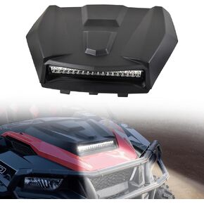 مغرفة غطاء محرك السيارة الرياضية مع ضوء كشاف LED لـ Polaris General 1000 16-18، مغرفة غطاء محرك السيارة مع غطاء غطاء أمامي خفيف مساعد LED مع مصباح لملحقات Polaris General 1000/4 1000 EPS 2016-2018