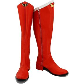Wolancy Boots Cosplay Red Boots Shoes Halloween Outfit for Adult Women