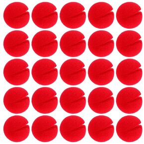 25 Pcs Red Clown Noses Cosplay Noses Foam Circus Noses for Halloween Christmas Carnival Circus Party Costume Cosplay Decorations 2"x2"