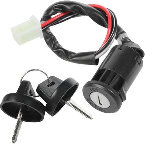 VARGTR Ignition Key Switch,Key Switch Starter Parts,Car Accessories Electric Scooter Key Ignition Switch with Cap for 50cc 70cc 90cc 110cc 125cc 150cc 200cc 250cc ATV Dirt Bike Electric Scooter