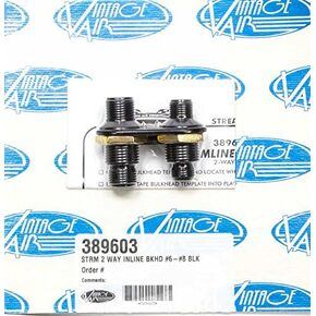 Vintage Air 389603 Black Anodized 2-Way Bulkhead Plate