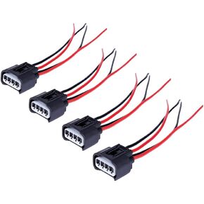 Ignition Coil Female Connector Plug Harness Pigtail (4Pcs),Fits for Toyota Lexus Pontiac Scion Chevrolet,Replaces# 90980-11885 645-940,vehicles:Camry Corolla Highlander Matrix RAV4 Solara Prizm