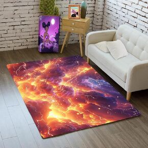 Lightning Bolt Rug - Lightning Bolt Area Rug Lightning Bolt Rugs for Boys Room Colorful Lightning Bolt Rugs for Kids Lightning Carpet for Living Dining Room Lightning Bolt Mat, 2.5x4 Feet