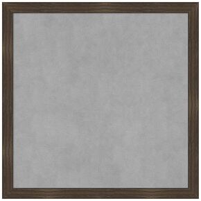 Amanti Art Framed Magnetic Board (22 x 22) Woodgrain Stripe Chocolate Magnet Board, Medium Magnetic Bulletin Board for Office Decor, Mudroom, Kitchen or Organization Drop Zone from WI, USA