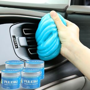 PULIDIKI Car Cleaning Gel for Car Cleaning Putty Car Putty Auto Detailing Tools Car Slime Cleaner Dust Cleaning Gel for Car Interior Cleaner Car Accessories Keyboard Cleaner Orange (4Pack)
