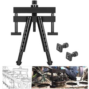Universal Cylinder Liner Puller Assembly Fits for Mack Cummins CAT Caterpillar, Works on Heavy Duty Diesel Engines Wet Liners from 3-7/8" to 6-1/4" Bore, Comparable to PT-6400-C M50010-B 3376015