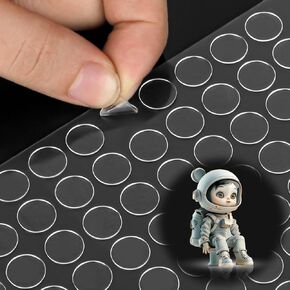 500 Pcs Sticky Tack Clear Mounting Putty Removable Double Sided Gel Glue Putty Sticky Dots Poster Putty Sticky Putty for Poster Museum Action Figures Wall Hanging Pictures (Round)