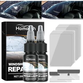 Windshield Crack Repair Kit, 2024 New Windshield Crack Repair Fluid, Car Window Car Windshield Repair Tool, Car Glass Repair Glue Scratches Chips Crack Repair Kit (2 Sets)