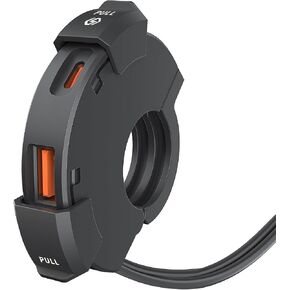 Shkalacar Motorcycle USB Phone Charger, Type-C USB A Dual Fast Charger QC3.0 IP65 Waterproof Suitable for Tablet/Phone/Navigation Charging in Saudi Arabia