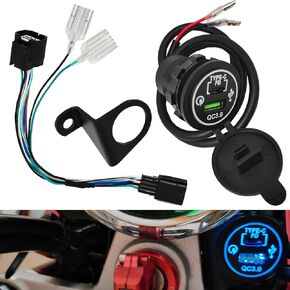 Motorcycle Phone USB Quick Charge 3.0 Type-c PD Dual USB Port Kit USB Charger Adapter Compatible with Honda Monkey 125 Z125 (2019-2024)