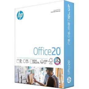 HP Printer Paper | 8.5 x 11 Paper | Office 20 lb | 1 Ream - 500 Sheets | 92 Bright | Made in USA - FSC Certified | 172160R