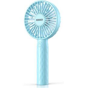 HonHey Handheld Fan, Super Mini Portable Fan with Rechargeable Battery Operated and 3 Adjustable Speed, Personal Hand Held Fan for Girls Women Kids Outdoor Travelling Indoor Office Home Eyelash Fan