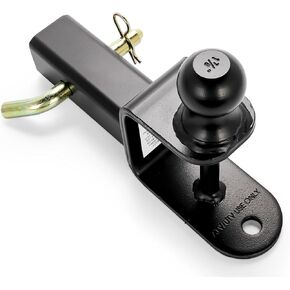 Black Boar UTV ATV Multi-Hitch - Features 1-7/8" Hitch Ball, 2" Shank - 6" (L) Shank - Hitch Ball has 2" Rise & Rated for 2,000lbs - Use w/utility trailers, tow straps & other ATV Accessories (66027)