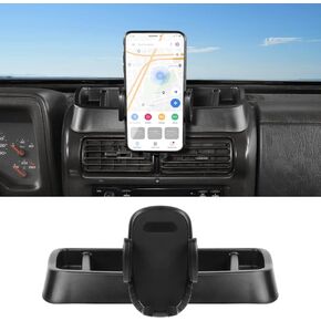Hoolcar Phone Holder Mount Durable Dash Multi-Mount Phone Holder with Storage Box Compatible with 1997-2006 Jeep Wrangler TJ, Interior Accessories