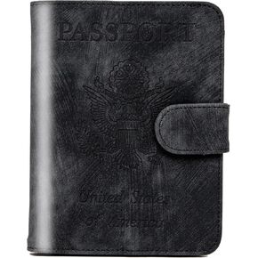 Passport Holder for travel - passport Cover Wallet -Travel Essentials RFID Blocking Travel Accessories for Women Men (light blue)