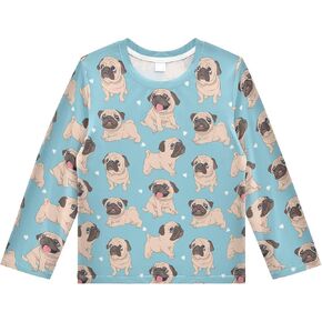 Boys Swim Shirt Toddler Rash Guard Long Sleeve Swimsuit for Boys Girls UPF 50+ 3-12T