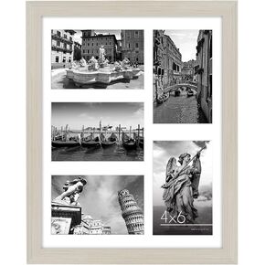 Americanflat 12x22 Collage Picture Frame with Polished Plexiglass - Fits Eight 4x6 Photos or One 12x22 Photo - Gallery Wall Frame Set - Signature Collection - Photo Frame for Wall Display – Black