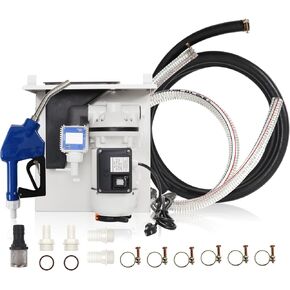 DEF Pump 110 Volt,Diesel Exhaust Fluid DEF Pump,Pump Kit for DEF, DEF Pump with Totes, Drums, And Wall Mounts, Includes DEF Pump,Coupler,Flow Meter,SS Auto Nozzle,20' Hose