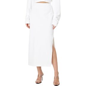 Norma Kamali Women's Side Slit Midcalf Skirt