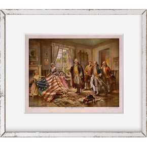 INFINITE PHOTOGRAPHS Photo: The Birth of Old Glory | Painting by Moran | 1917 | George Washington | Betsy Ross