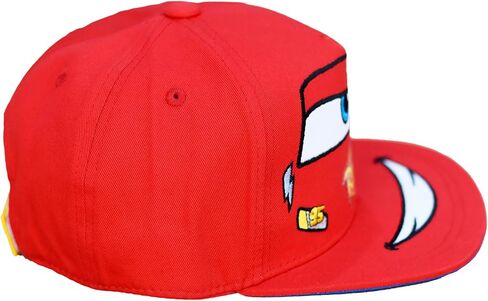 Disney Pixar Cars Baseball Cap, Lightning McQueen Kids Cotton Adjustable Hook and Loop Closure Hat with Flat Brim, Red, One Size in Saudi Arabia