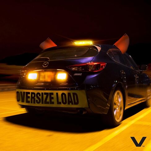 VULCAN High Intensity Magnetic LED Flasher - Amber - Runs on Four Standard AA Batteries - Includes Adjustable Magnetic Base - 4 Pack in Saudi Arabia