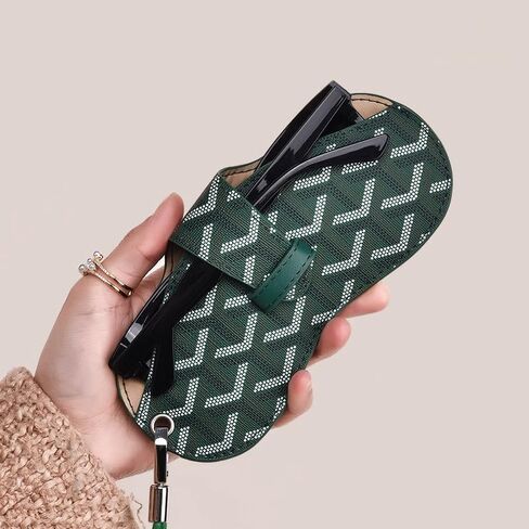 Slim Eyeglasses Case, Sunglasses Case with Neck Strap, Soft Portable Eyeglasses Holder Pouch for Women and Men in Saudi Arabia