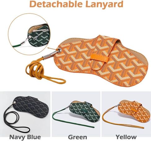 Slim Eyeglasses Case, Sunglasses Case with Neck Strap, Soft Portable Eyeglasses Holder Pouch for Women and Men in Saudi Arabia
