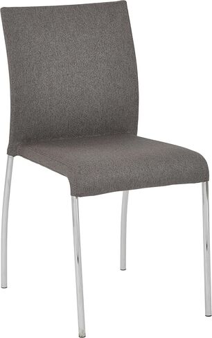 OSP Home Furnishings Conway Upholstered Stacking Chair with Chrome Legs, 4-pack, Smoke in Saudi Arabia