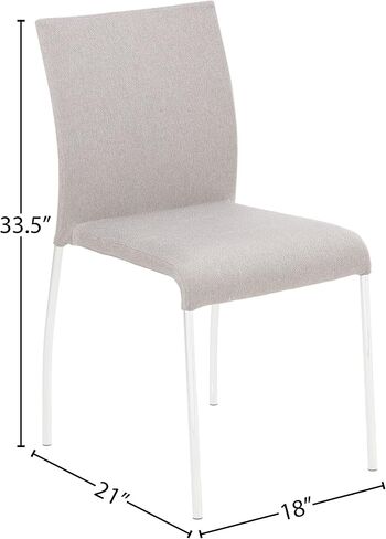 OSP Home Furnishings Conway Upholstered Stacking Chair with Chrome Legs, 4-pack, Smoke in Saudi Arabia