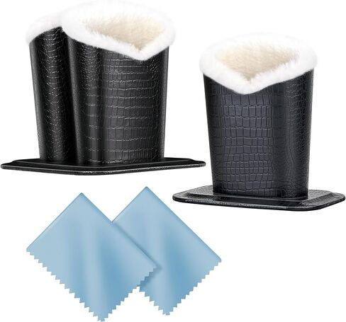 2 Styles Plush Fluffy Lined Anti-scratch Eyeglasses Holder Protective Glasses Stand Case in Saudi Arabia