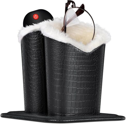 2 Styles Plush Fluffy Lined Anti-scratch Eyeglasses Holder Protective Glasses Stand Case in Saudi Arabia