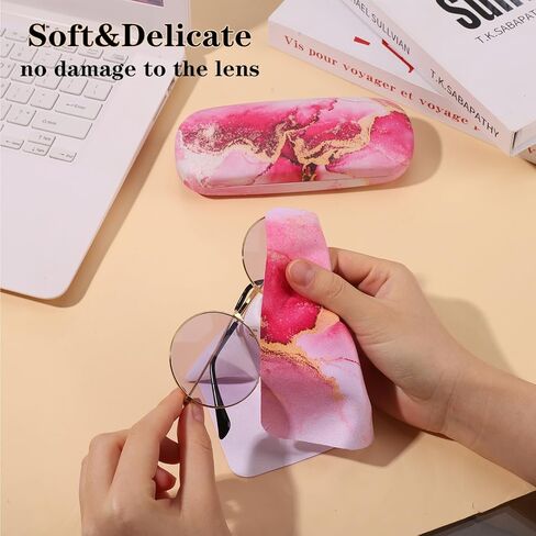 حافظة نظارة ذات هيكل صلب، حافظات نظارة للعين، حافظة نظارة صلبة للنساء مع قطعة قماش للتنظيف، حافظة نظارة محمولة للنساء والرجال in Kuwait