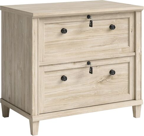 Sauder Hammond Lateral File, L: 32.87" x W: 20.55" x H: 30.0", Chalk Oak Finish in Kuwait