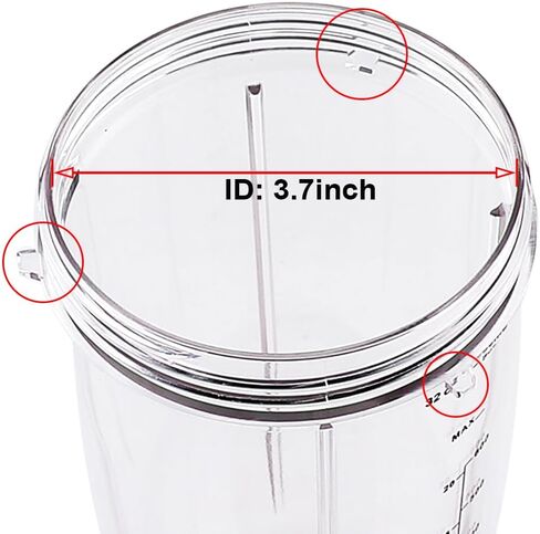 قطع غيار أكواب Anbige سعة 32oz، متوافقة مع NutriBullet 600W و900W (كوب واحد سعة 32oz) in Kuwait