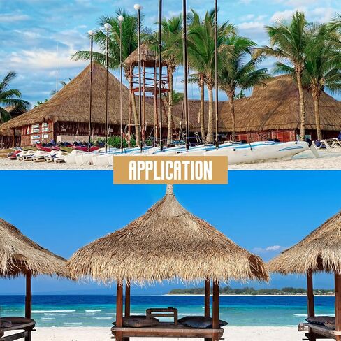 Mexican Tiki Hut Grass Skirting Roof Tiki Bar Grass Duck Blind Grass for Thatch Roofing Tiki Bar Decorations Roll Palm Palapa Straw Thatch Roof for Fence Party (Brown,315 x 15 Inch) in Saudi Arabia