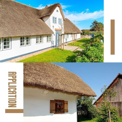 Mexican Tiki Hut Grass Skirting Roof Tiki Bar Grass Duck Blind Grass for Thatch Roofing Tiki Bar Decorations Roll Palm Palapa Straw Thatch Roof for Fence Party (Brown,315 x 15 Inch) in Saudi Arabia