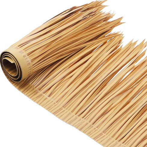 Mexican Tiki Hut Grass Skirting Roof Tiki Bar Grass Duck Blind Grass for Thatch Roofing Tiki Bar Decorations Roll Palm Palapa Straw Thatch Roof for Fence Party (Brown,315 x 15 Inch) in Saudi Arabia