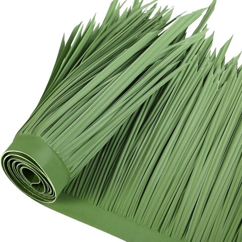 Mexican Tiki Hut Grass Skirting Roof Tiki Bar Grass Duck Blind Grass for Thatch Roofing Tiki Bar Decorations Roll Palm Palapa Straw Thatch Roof for Fence Party (Brown,315 x 15 Inch) in Saudi Arabia