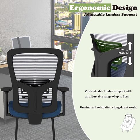 Premium Office Guest Chair with One-Piece Welded Sled Base,Mesh Desk Chair No Wheels with Arms, Waiting Room Reception Chairs for Home and Meeting Conference, Protect Carpeted Floors, Blue in Saudi Arabia